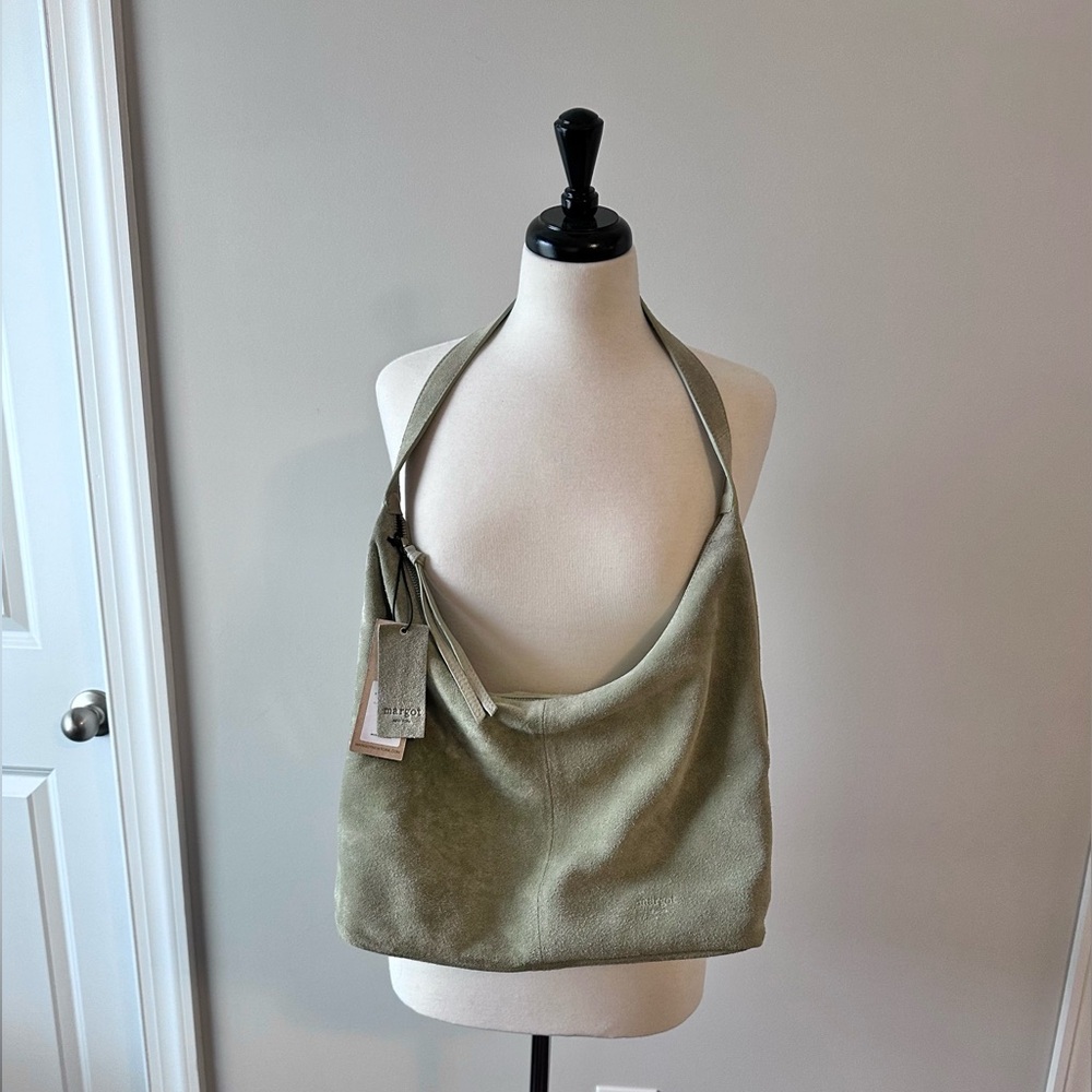 Stunning NWT Authentic Leather (Suede) Margot New York Maxi Hobo